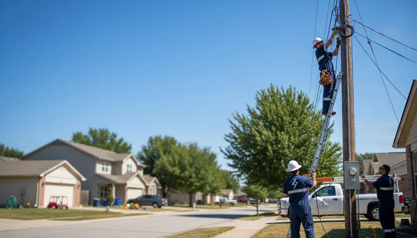 Residential electrician providing installation services in Mossville, IL